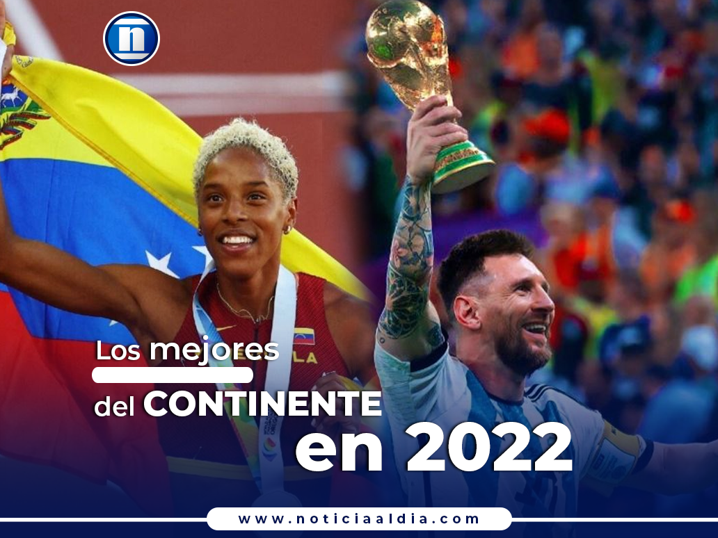 Yulimar Rojas y Lionel Messi