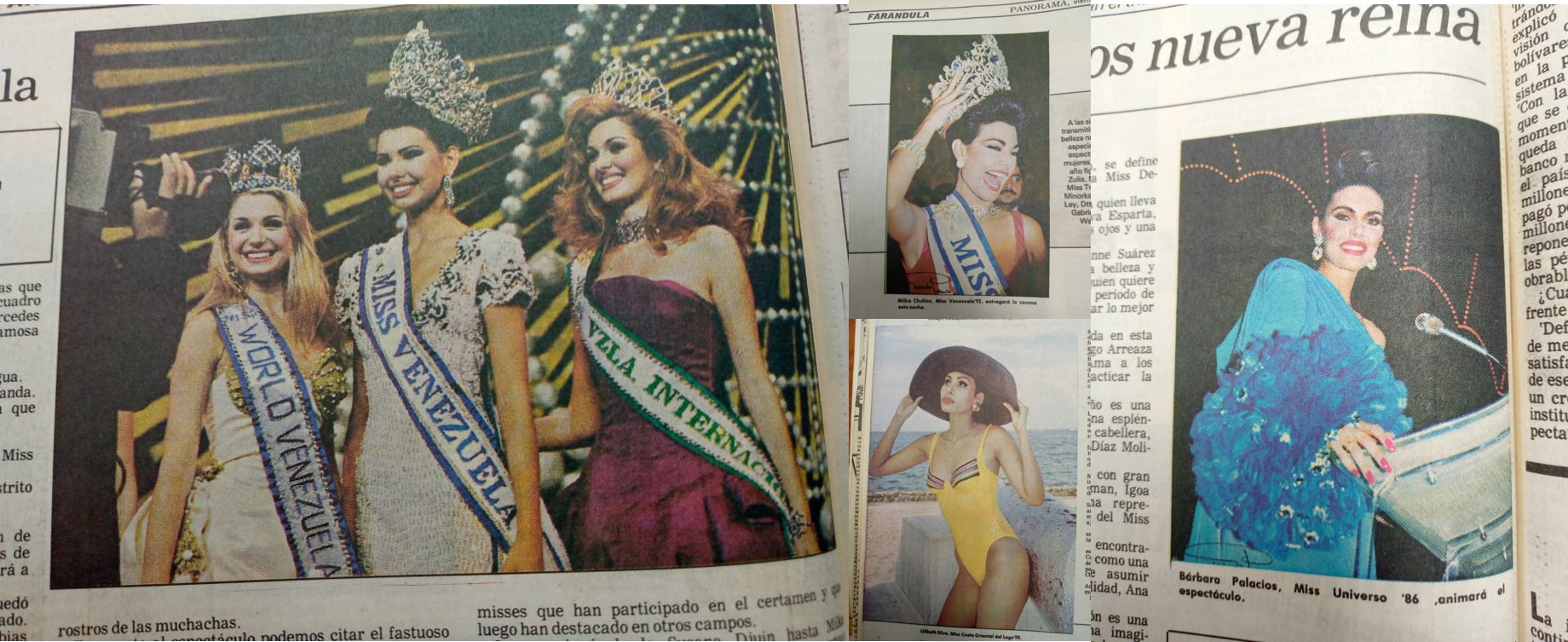 Candidatas al Mis Venezuela y ferias del Sur del Lago y La Villa del Rosario en septiembre de 1993