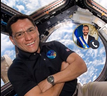 Astronauta, hijo de salvadoreños, habló con Bukele desde el espacio: "Sos un orgullo para nosotros"
