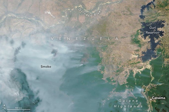La NASA detectó más de 11 mil incendios en Venezuela durante el mes de marzo