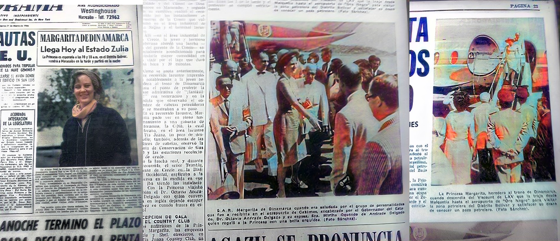 Desbordó la elegancia y el glamur en visita de la Princesa Margarita de Dinamarca en 1966