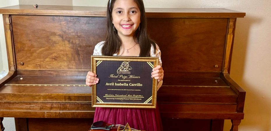 Violinista venezolana de 8 años premiada en concursos internacionales de música
