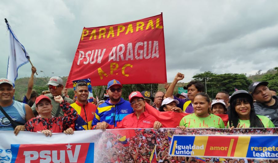 Militantes del Psuv en Aragua