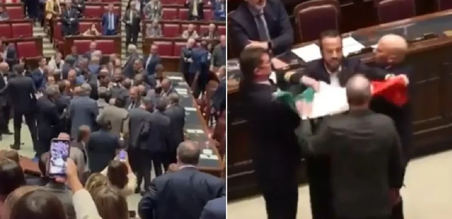 Polémica en Italia por la agresión a un diputado y escenas de violencia en el Parlamento