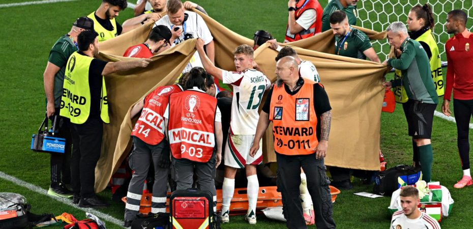 Futbolista húngaro sufrió conmoción cerebral durante la Eurocopa 2024