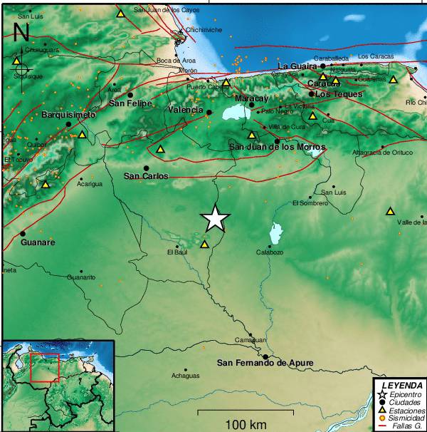 Reportan sismo leve en Cojedes