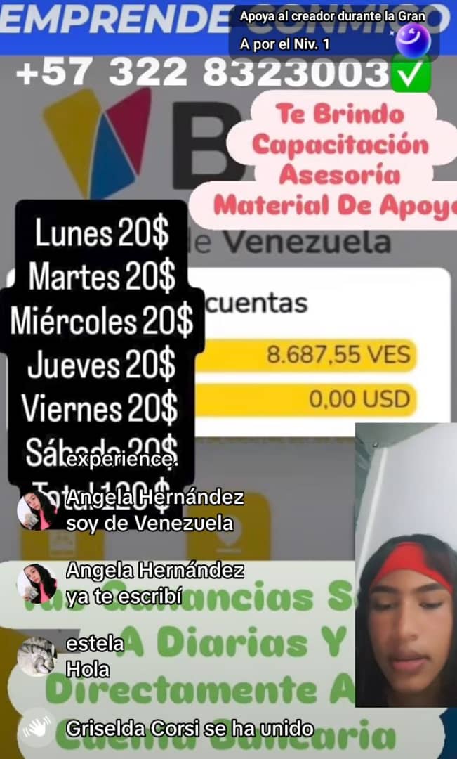 Esta es una de las "maestras" en La escuelita para estafadores de las redes sociales