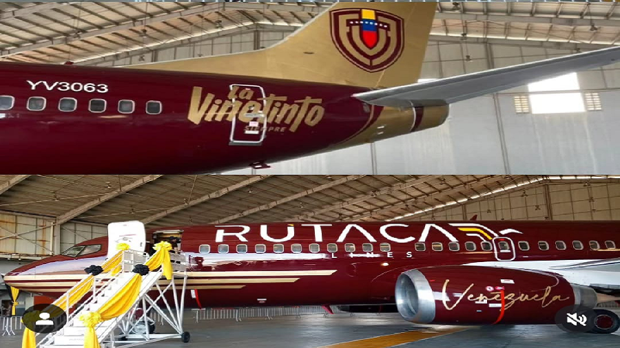 Rutaca y la FVF presentaron el avión oficial de la Vinotinto