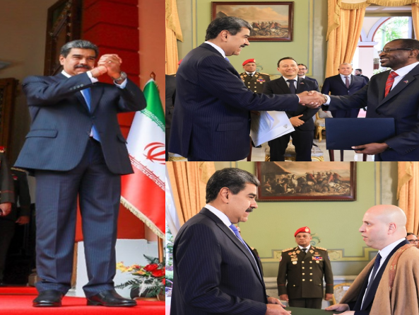 Maduro recibe cartas credenciales de embajadores de Argelia, Haití e Irán