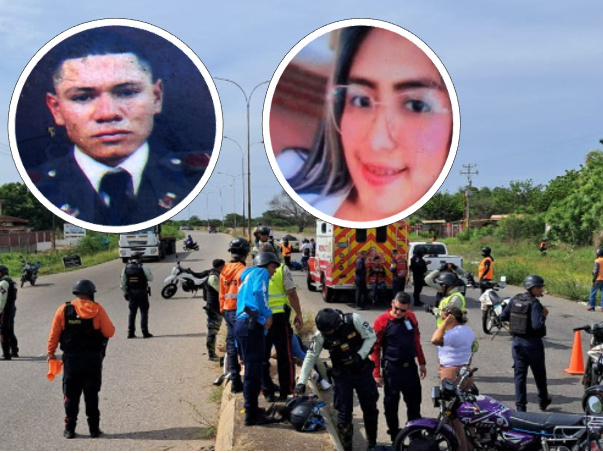 Mueren sargento de la FANB y una estudiante de medicina de LUZ tras impactar su moto contra la isla en Lagunillas
