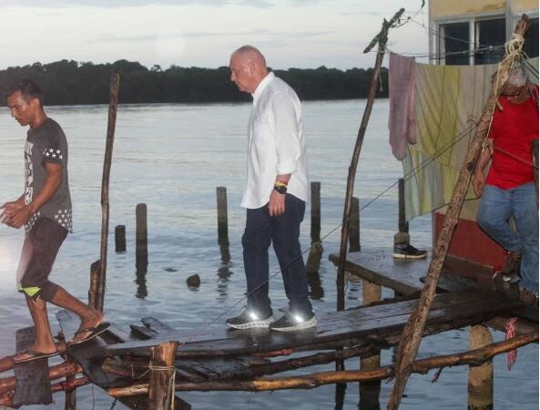 Alcalde Di Martino inspeccionó Santa Rosa de Agua tras las fuertes lluvias