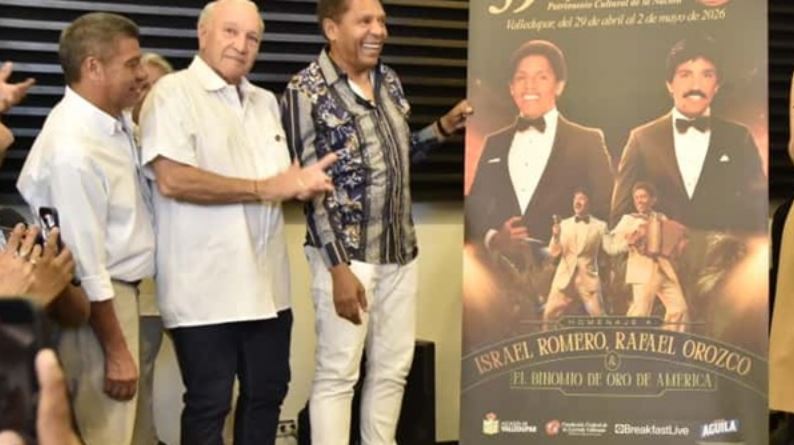 Este es el afiche oficial del Festival Vallenato 2026 en homenaje a Israel Romero, Rafael Orozco y el Binomio de Oro