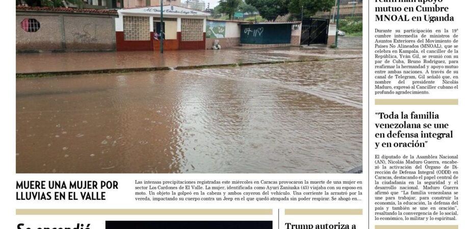 Titulares de la prensa nacional para este jueves 16 de octubre