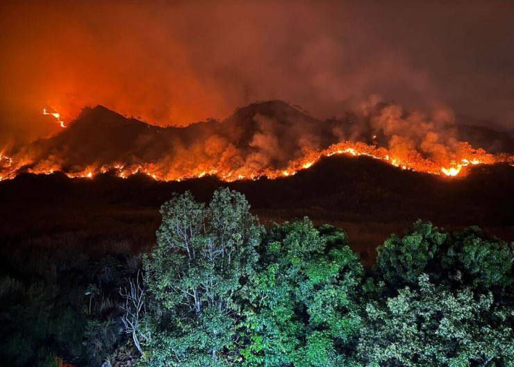Continúan labores para combatir incendio en el parque Henri Pittier en el estado Aragua