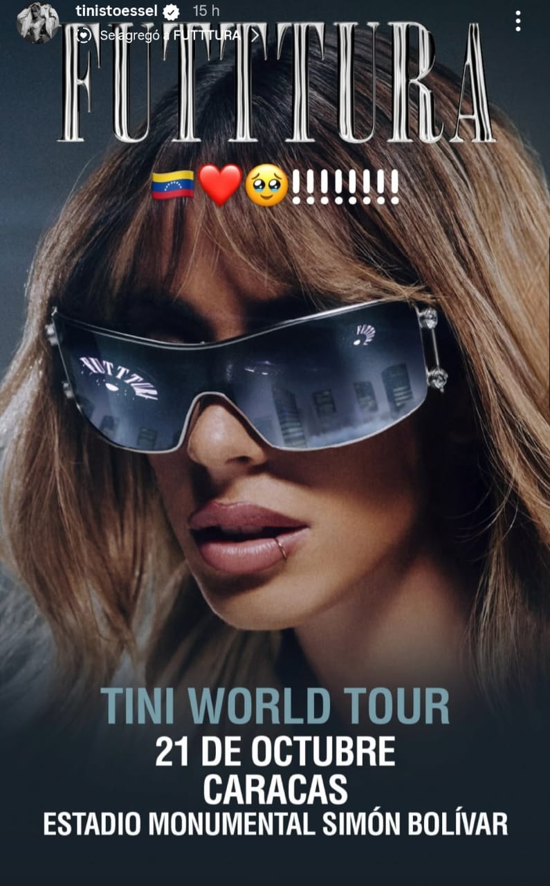 Tini llegará a Venezuela con su show “Futttura”