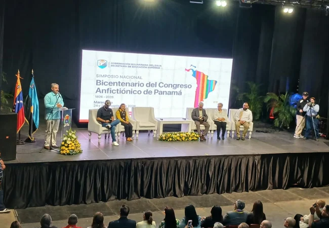 Gobernador del Zulia Luis Caldera inauguró el Simposio Bicentenario del Congreso Anfictiónico de Panamá 2026 en el CAMLB