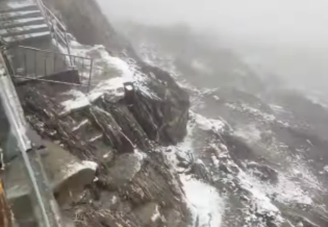 Impresionante nevada viste de blanco el Pico Espejo en Mérida este domingo 20-Sept