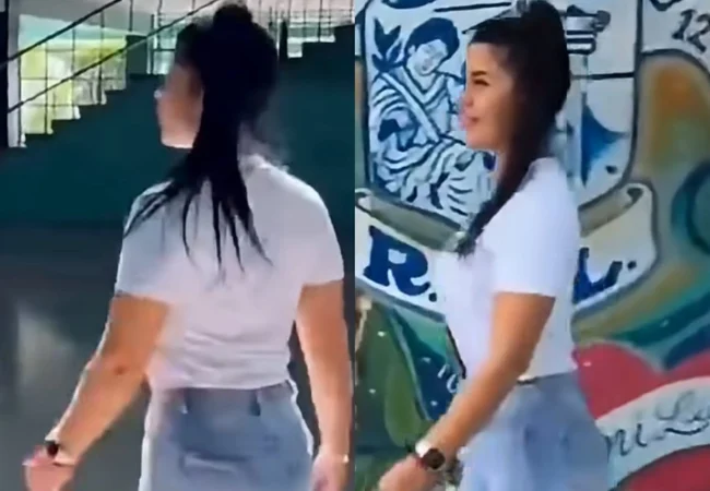 Maestra venezolana se roba todas las miradas en su regreso a clases