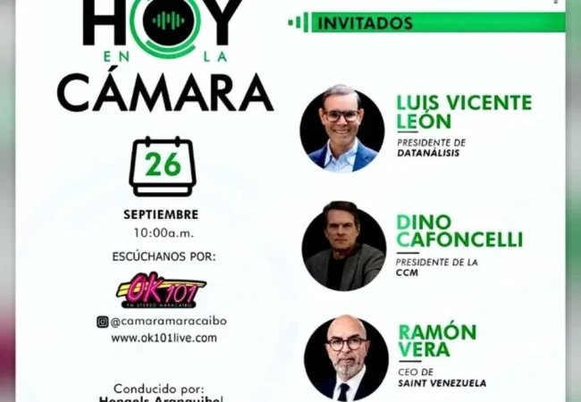 Luis Vicente León, Dino Caponcelli y Ramón Vera analizan el panorama económico en una nueva edición de "Hoy en la Cámara"