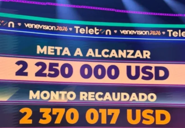 El Teletón Venevision 2026 superó la meta: Más de 2.3 millones de dólares recaudados para asistir a los afectados por el doblete sísmico