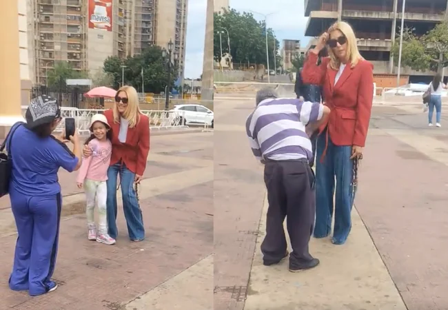 Maite Delgado conmociona la Plazoleta de la Basílica, pero la verdadera estrella de las redes resulta ser el querido profesor Rigoberto Barroso