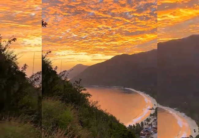 Cata despertó con el cielo hecho de oro