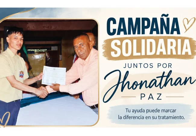 Ayudemos a Jhonathan Paz a conseguir su tratamiento oncológico