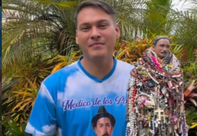 Yeyson Paredes, "El Peregrino de Los Andes", inició su recorrido en Caracas en homenaje a San José Gregorio Hernández