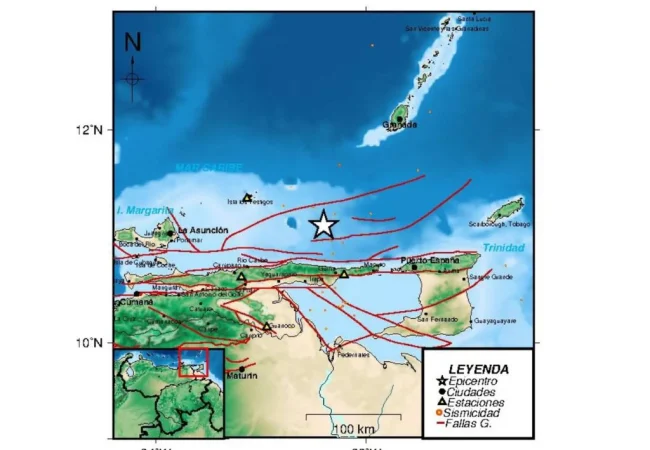 Funvisis reporta sismo de magnitud 3,0 al norte de Güiria este jueves 15-Oct